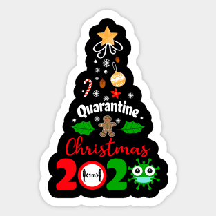 Quarantine Christmas 2020, Funny Design Pajamas Family Gifts Sticker